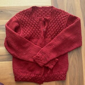 Elegant Red Knit Sweater